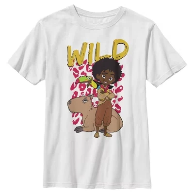 Футболка с принтом Antonio Wild Like The Animals для мальчика, белая