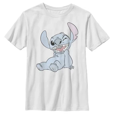 Футболка для мальчиков Lilo & Stitch Smile, белая