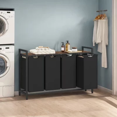 Сортировщик белья LEDREM, 4 мешка, 40 л, разноцветный
