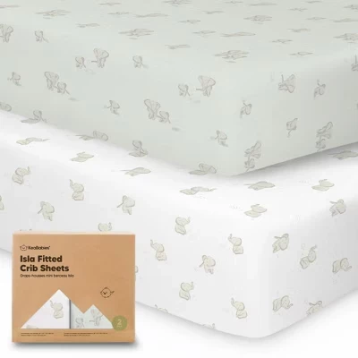 Детские простыни KeaBabies Isla, 2 шт., 132×71 см, Элли
