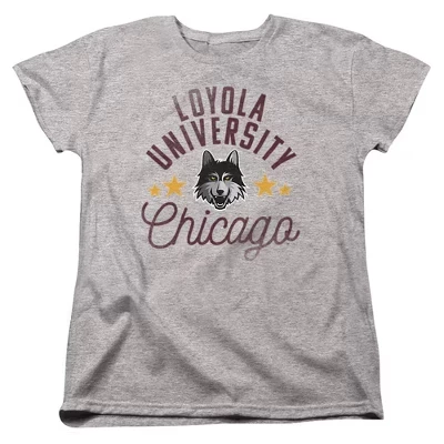 Женская футболка NCAA Loyola Chicago, серый меланж