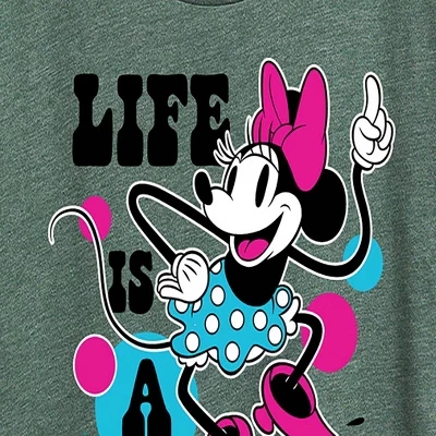 Женская футболка Life Is Party с коротким рукавом и рисунком heather juniper