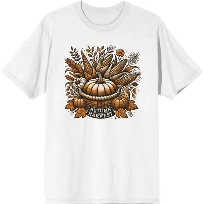 Футболка с круглым вырезом и коротким рукавом Autumn Harvest для взрослых, белая