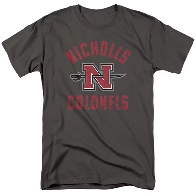 Мужская футболка NCAA Nicholls Colonels, угольная