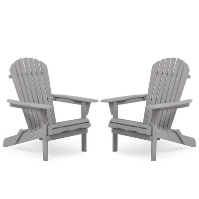 Кресла Adirondack CLIHOME, складные, 2 шт., серые