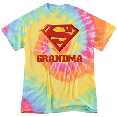 Мужская футболка Super Grandma Tie Dye с радужной спиралью