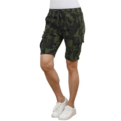 Женские шорты-карго свободного кроя Super Flex Stretch для бега трусцой оливкового цвета