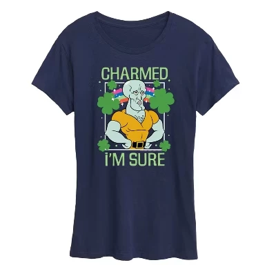 Женская футболка SpongeBob Charmed I'm Sure, синяя