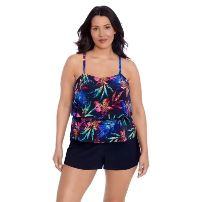 Женский купальник Roxy Swim Romper leopard lily