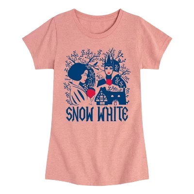 Детская футболка Snow White с принтом, розовая
