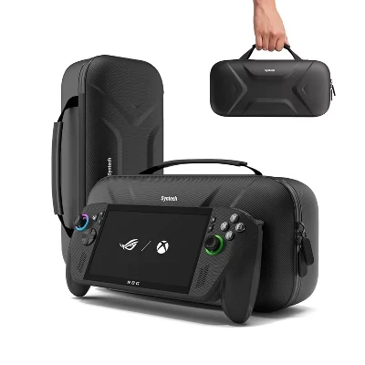 Жесткий чехол для переноски консоли ASUS ROG XBOX Ally/ROG XBOX Ally X и аксессуаров к ней, Портативный дорожный чехол для хранения черный