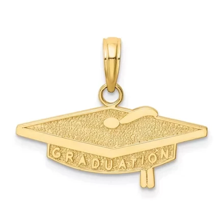 Подвеска Black Bow Jewelry шапочка выпускника, 14K, 23 мм