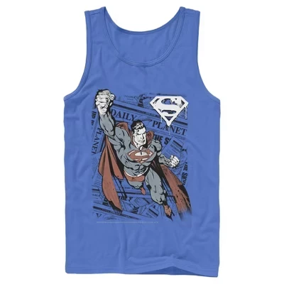 Мужская майка DC Comics Superman Daily Planet, синяя