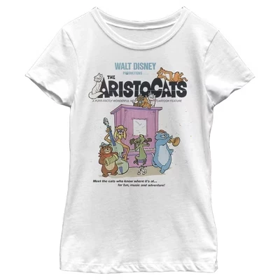 Футболка для девочек Disney Aristocats, белая