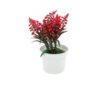 Растение Unique Bargains искусственное, 7 ветвей, красное