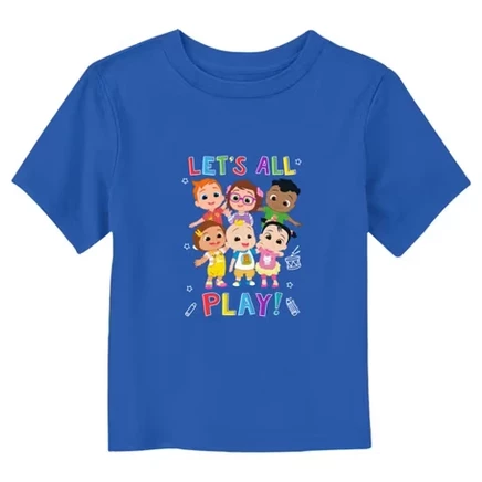 Футболка CoComelon Let's All Play Friends королевского синего цвета