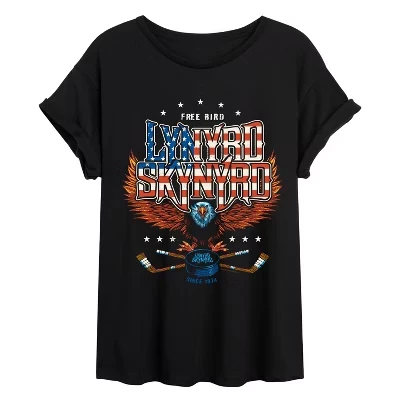 Женская футболка Lynyrd Skynyrd Freebird Hockey, черная