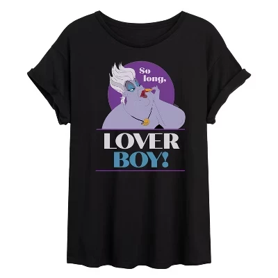 Женская футболка с объемным рисунком So Long Lover Boy черного цвета