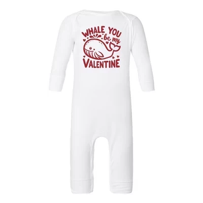 Детский комбинезон Valentines Whale белого цвета