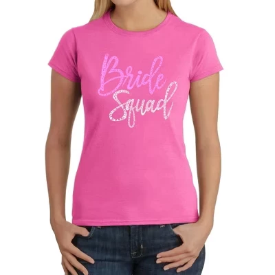 Женская футболка Word Art - Bride Squad pink