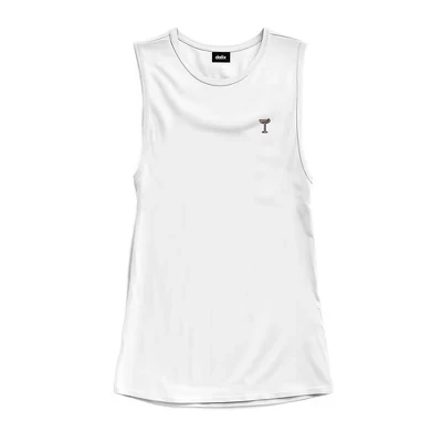 Женский кофейный Мартини Muscle Tank белого цвета