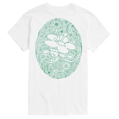 Мужская футболка с коротким рукавом и цветочным рисунком Lineart Flabebe Lineart Florals с покемонами, белая