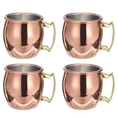 Коктейльные стаканы Unique Bargains 4 шт., нерж. сталь
