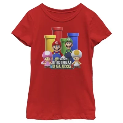 Женская футболка Super Mario Bros. U Deluxe, красная