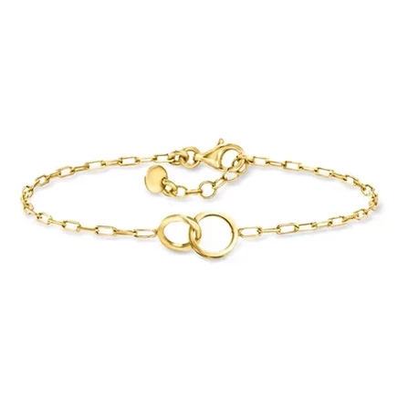 Браслет Ross Simons Pure Collection позолота 18 к, 7,5″