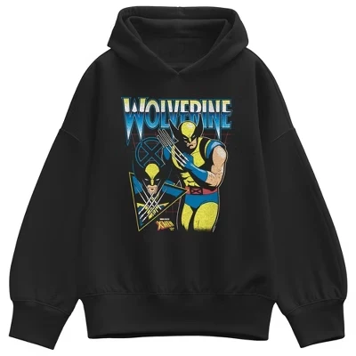 Женское объемное флисовое худи X-Men Wolverine, черное