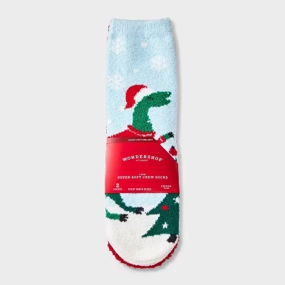 Детские носки Wondershop, 2 пары, динозавры и снежинки