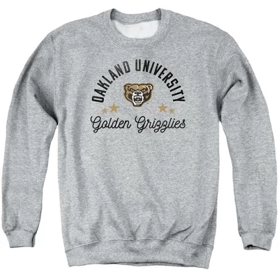 Официальная толстовка Golden Grizzles с круглым вырезом для взрослых от университета Окленда athletic heather
