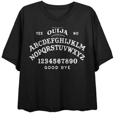 Настольная игра Женский черный укороченный топ с круглым вырезом и коротким рукавом черный