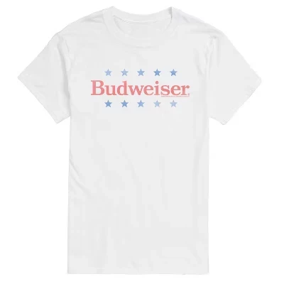 Мужская футболка Bud Americana с коротким рукавом и рисунком, белая