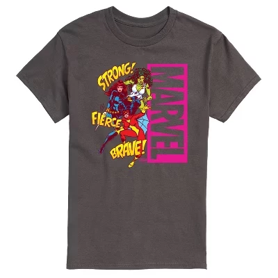 Men's -  - Super Hero Women Sound Effects Short Sleeve Graphic T-Shirt charcoal