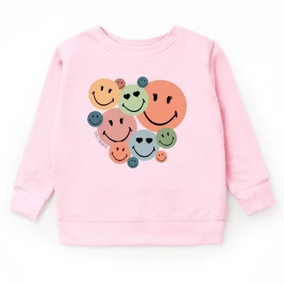 Молодежная толстовка SmileyWorld Stacked Smiles розового цвета