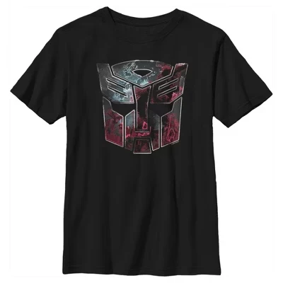 Футболка с логотипом Autobot Rusted для мальчика, черная