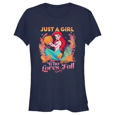 Женская футболка Disney Ariel с принтом, синяя