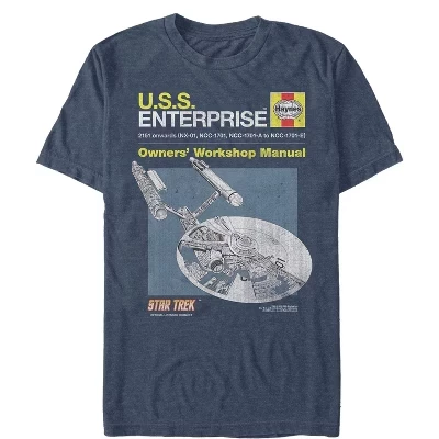 Мужская футболка USS Enterprise Workshop с инструкцией для владельцев мастерских
