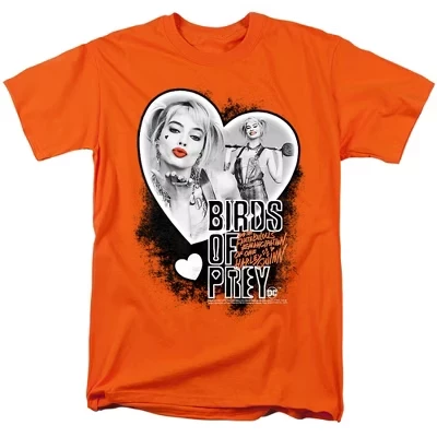 Футболка для взрослых Birds Of Prey Heart Harley оранжевого цвета