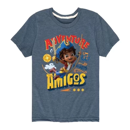 Приключения ждут Amigos В графической футболке с коротким рукавом heather blue