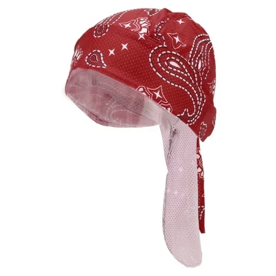 Cycling Hat Sweat Wicking Breathable Hard Hat Liner Polyester Fabric 27x34cm 1 Pc red