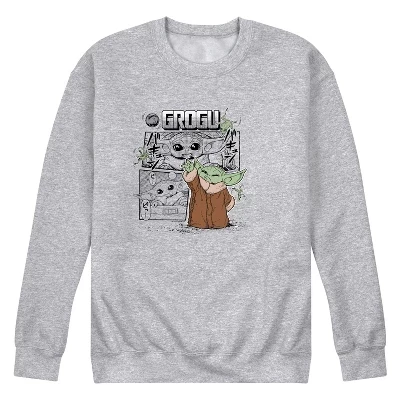 Men's -  - Grogu Panels Graphic Fleece Sweatshirt athletic heather