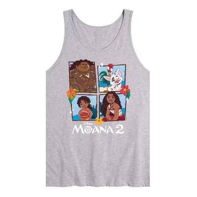 Мужская майка Moana с принтом, серый меланж