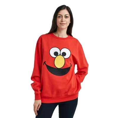 Женский свитшот Sesame Street Big Face Elmo, красный