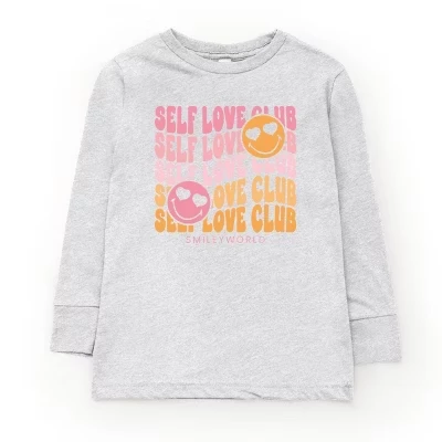 Молодежная футболка с длинным рукавом SmileyWorld Self Love Club Wave