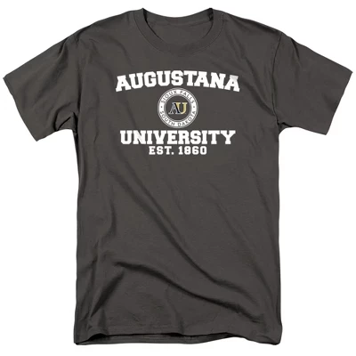 Мужская футболка NCAA Augustana, круглый логотип, черная