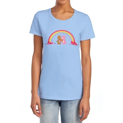 Women's  Valentine's Kiss With Lovealot And Tenderheart T-Shirt light blue