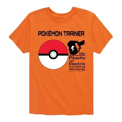 Футболка для мальчиков Pokemon «Тренер-покебол», оранжевая