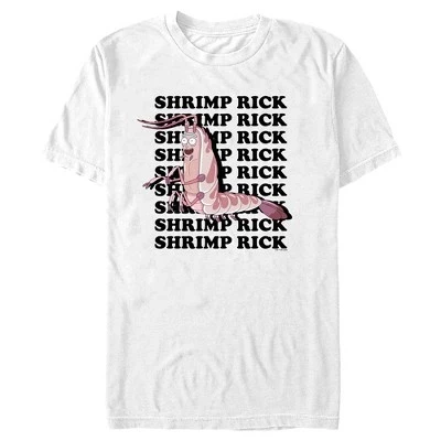 Мужская футболка Rick and Morty Креветочный Рик, белая